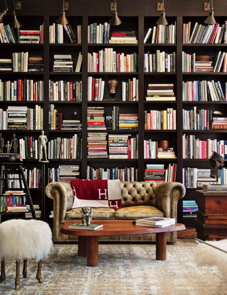 From the January 2013 issue of Architectural Digest....The home library of Ellen DeGeneres & Portia de Rossi Photo courtesy of Kathleen Clements Design 